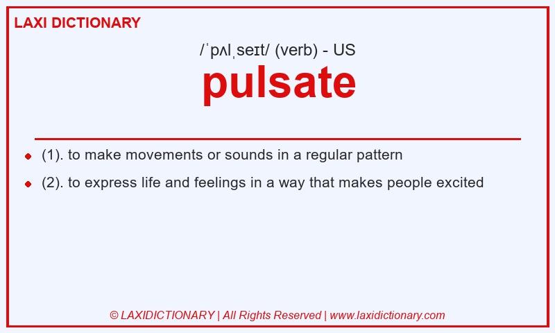 Definition pulsate in American English