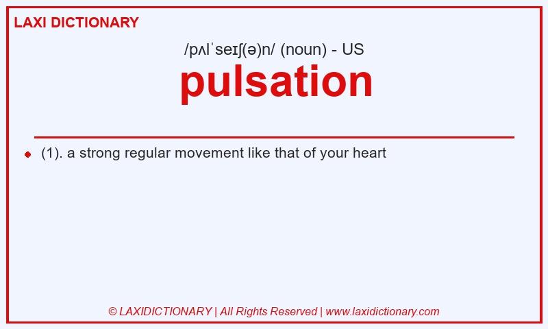 Definition pulsation in American English