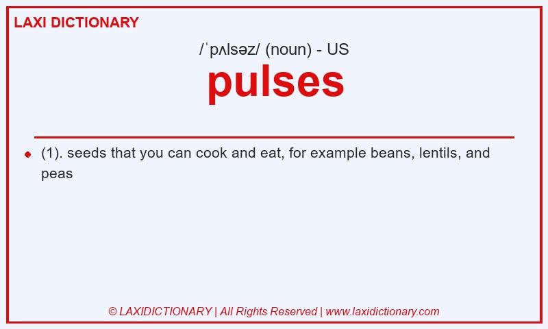 Definition pulses in American English
