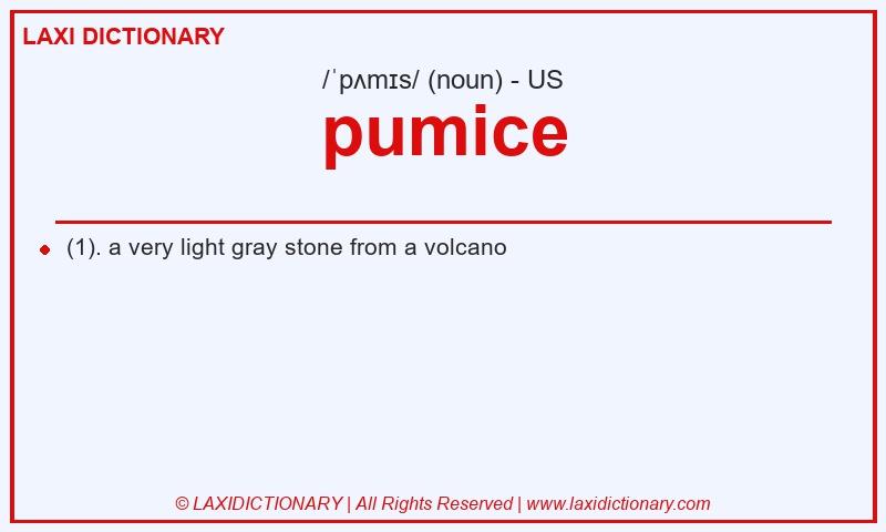 Definition pumice in American English