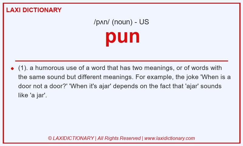Definition pun in American English