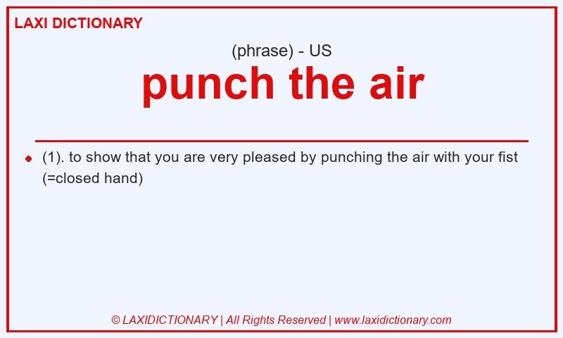 Definition punch the air in American English