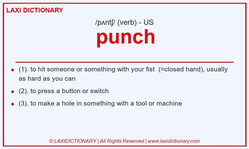 Definition punch in American English