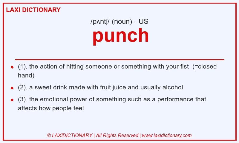 Definition punch in American English