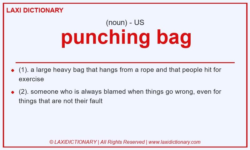 Definition punching bag in American English