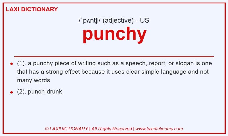 Definition punchy in American English