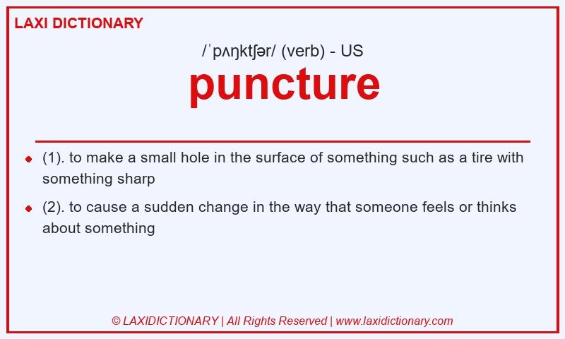 Definition puncture in American English