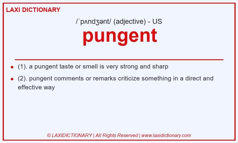 Definition pungent in American English