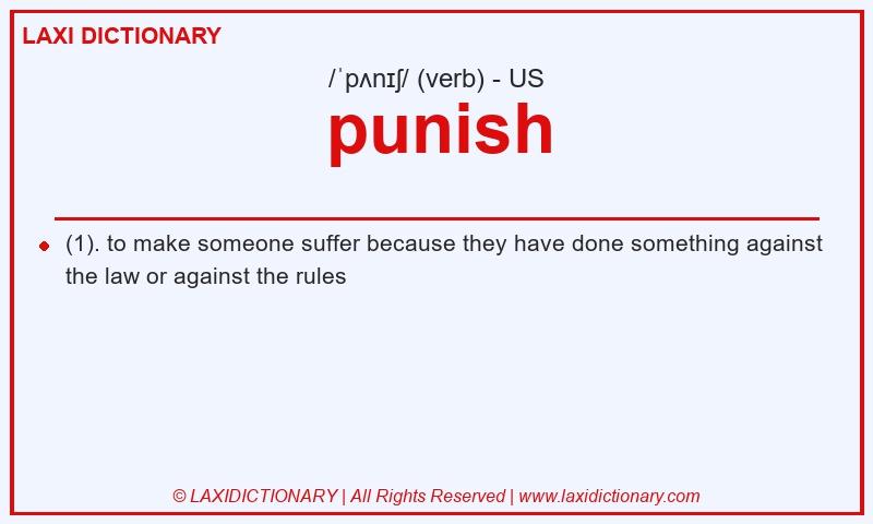 Definition punish in American English