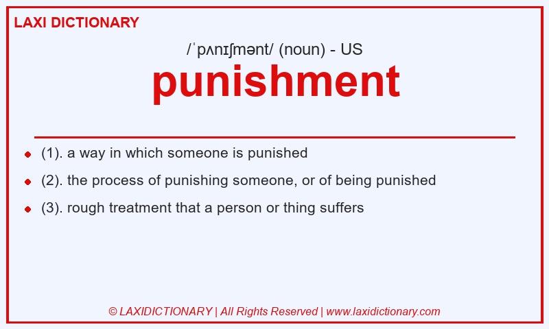 Definition punishment in American English