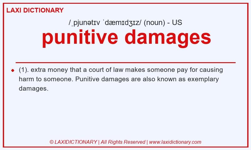 Definition punitive damages in American English