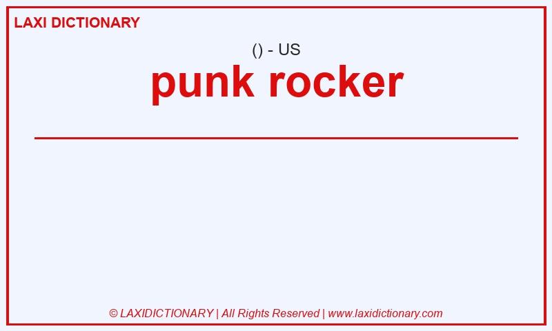 Definition punk rocker in American English
