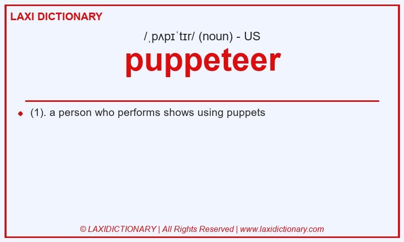 Definition puppeteer in American English