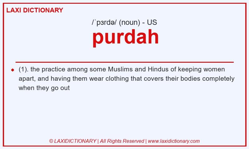 Definition purdah in American English