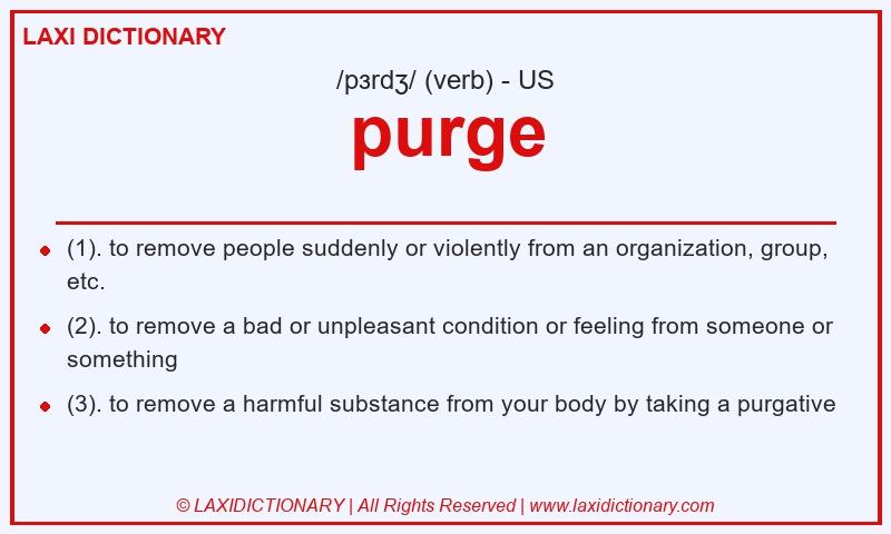 Definition purge in American English