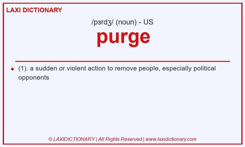 Definition purge in American English