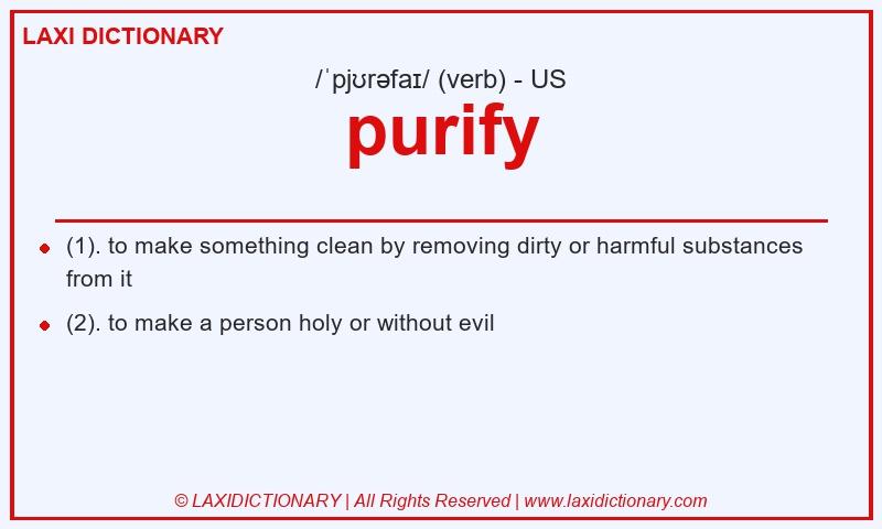 Definition purify in American English