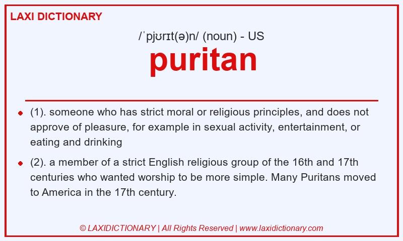 Definition puritan in American English