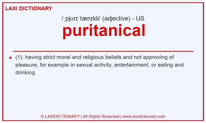 Definition puritanical in American English