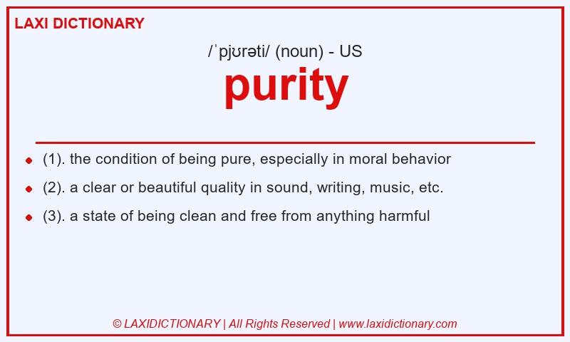 Definition purity in American English