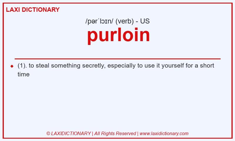 Definition purloin in American English