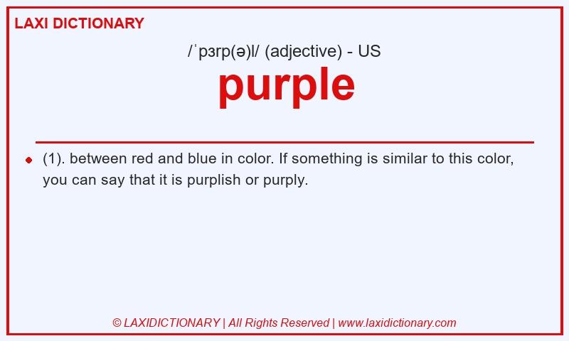Definition purple in American English