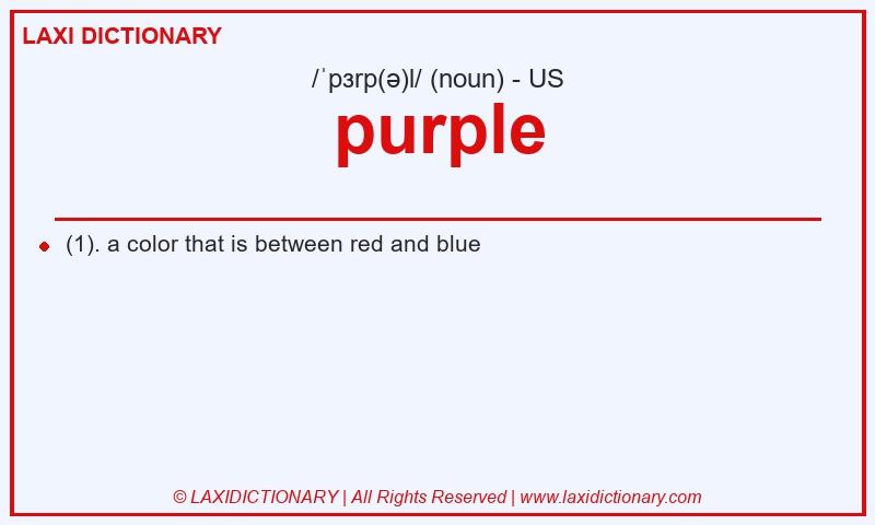 Definition purple in American English