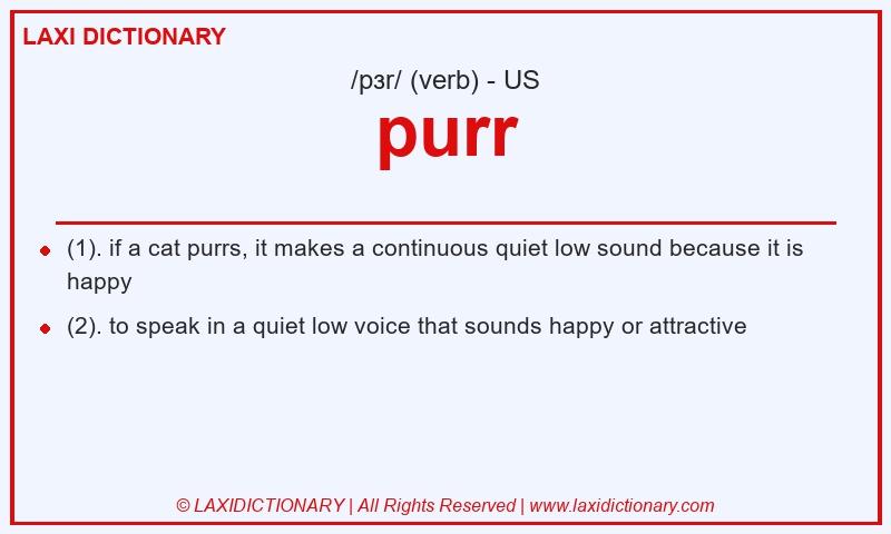 Definition purr in American English