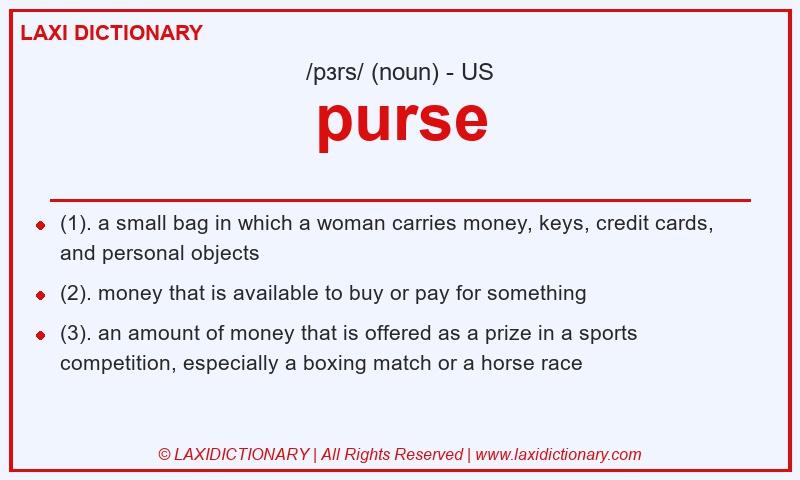 Definition purse in American English