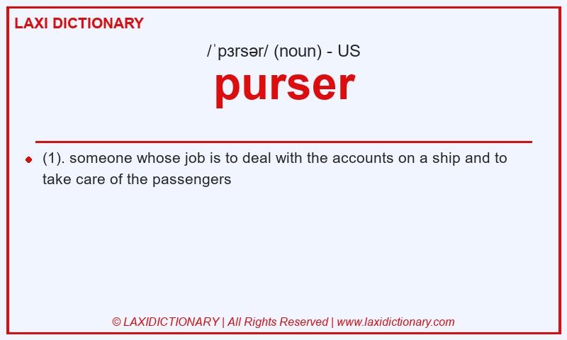 Definition purser in American English