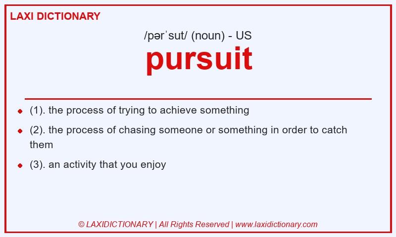 Definition pursuit in American English