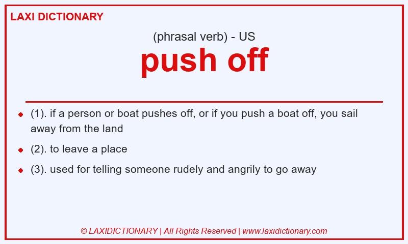 Definition push off in American English