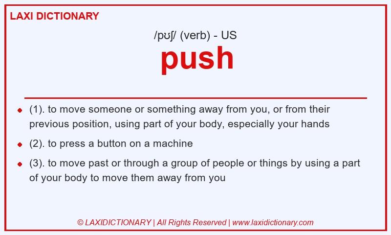 Definition push in American English