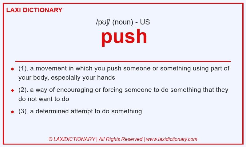 Definition push in American English