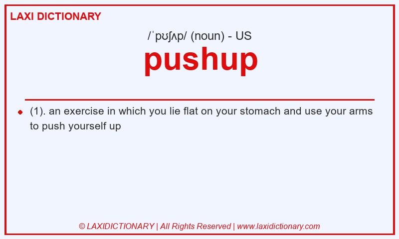 Definition pushup in American English