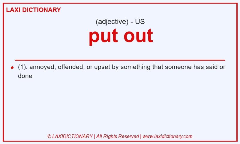 Definition put out in American English