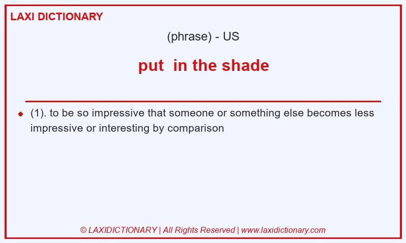 Definition put in the shade in American English