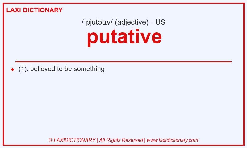 Definition putative in American English