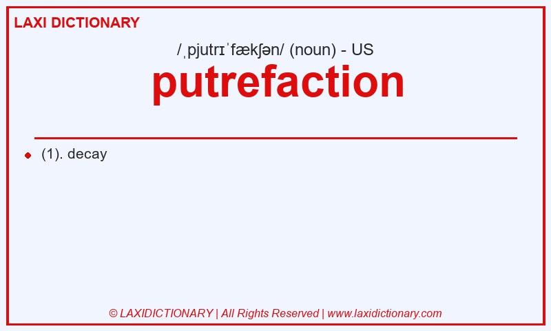 Definition putrefaction in American English