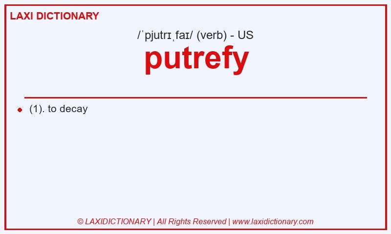 Definition putrefy in American English