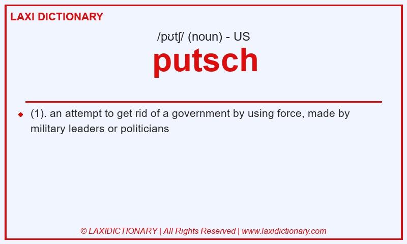 Definition putsch in American English