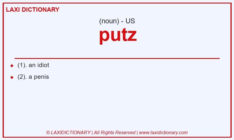 Definition putz in American English