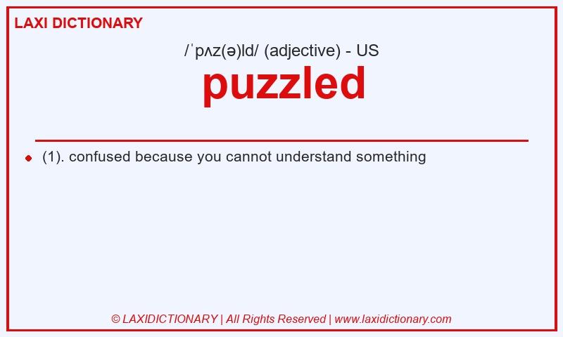 Definition puzzled in American English