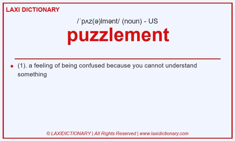 Definition puzzlement in American English