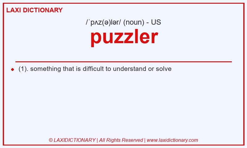 Definition puzzler in American English