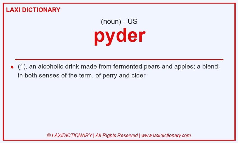 Definition pyder in American English