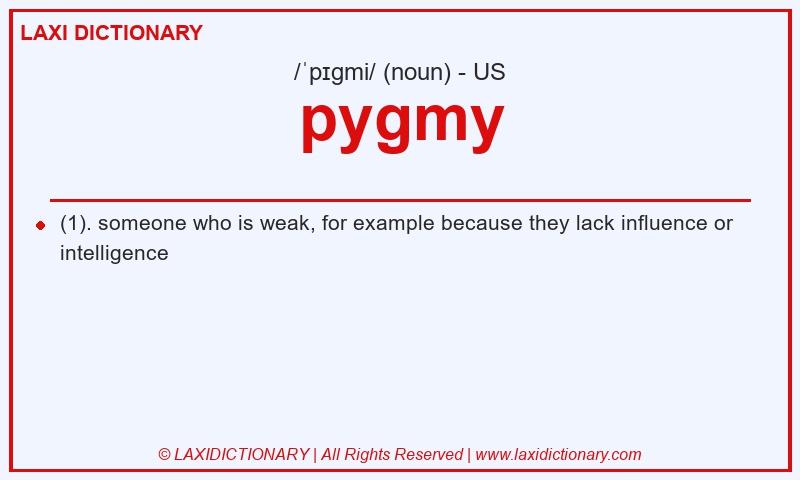 Definition pygmy in American English
