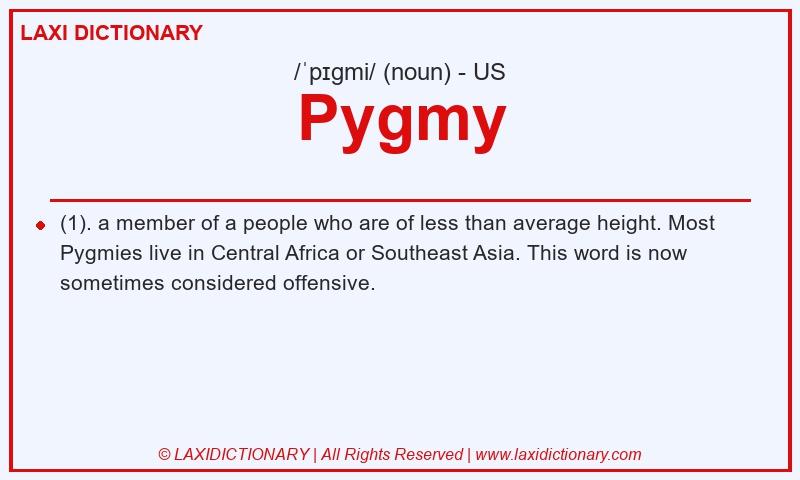 Definition Pygmy in American English