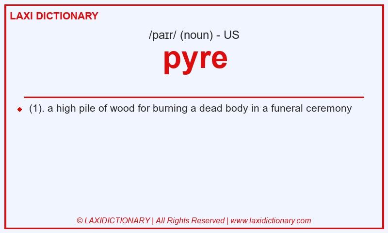 Definition pyre in American English