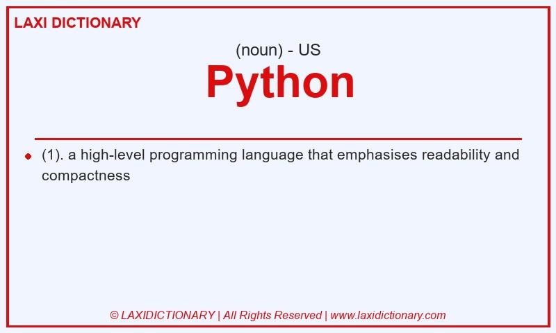 Definition Python in American English